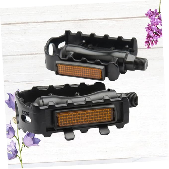 VANZACK 1 Pair Mountain Pedals Cycle Clips Cycling Treadle Mountain Platform Pedals Shoes Cleatsf Bikes for Adults Cleats Pedal Black Parts Appendix Aluminum Alloy