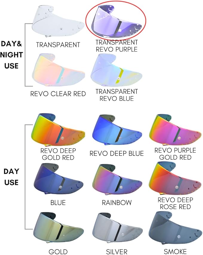 CWR-F1 Shield for RF-1200 Visor X14 NXR RF-SR Z7 Motorcycle Helmet Visor Replacement Sun Protection Anti-Scratch, Universal