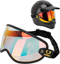 Retro Motorcycle Helmet Shield Bubble Visor, PC Goggles Lens Replacement for Off-Road Cruiser Motorcycle Helmet Bell Moto-3