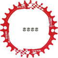 FOMTOR 104 BCD Chainring (30-52T) 7-12 Speed Compatible CNC 7075 Aluminum Narrow Wide Tooth Round Oval Chainrings for MTB/Road Bike Ebike Chainwheel Black/Red