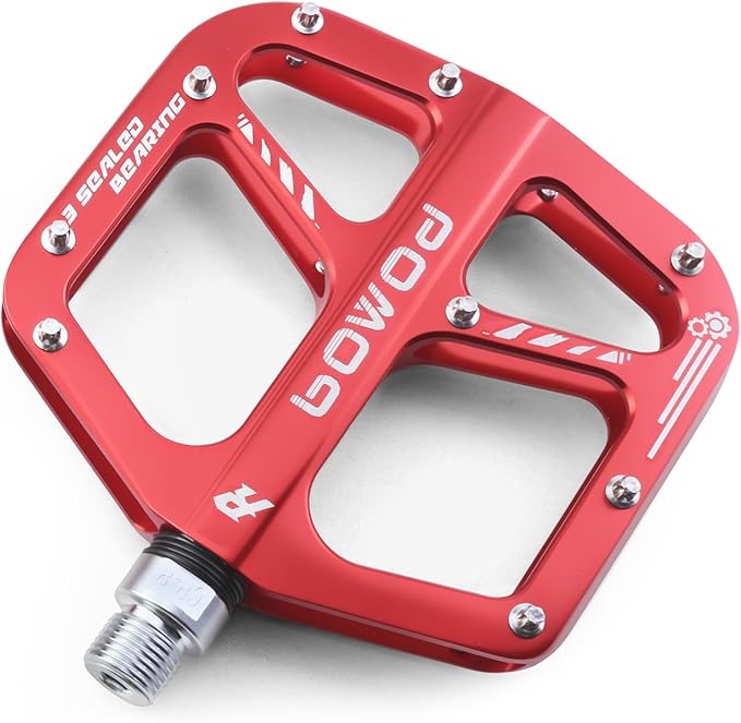 Bike Pedals 9/16" Lightweight Non-Slip Bicycle Platform Pedals - Fits Most Adult Bikes & Mountain Bikes &MTB, Road Bikes and Slip-Resistant Design