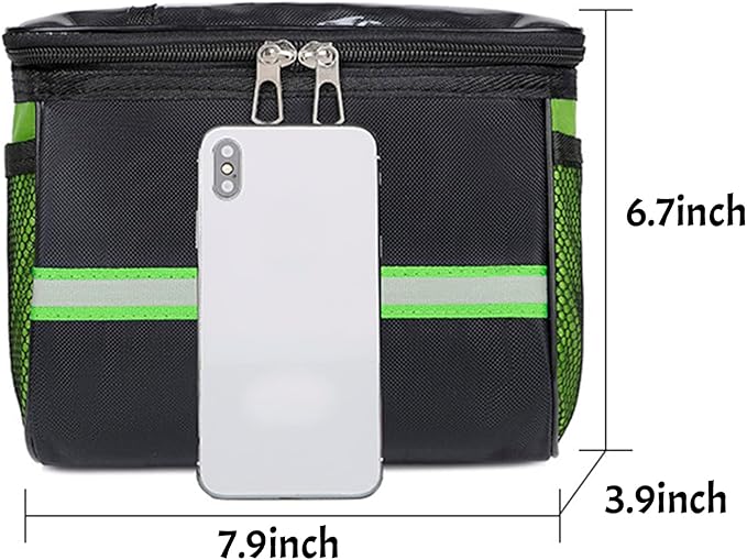 Bike Handlebar Bag Multifunctional Waterproof Mountain Bike Crossbar Front Bag Basket Bicycle Front Phone Storage Pouch Bag Professional Cycling Accessories for Outdoor Hiking Travel