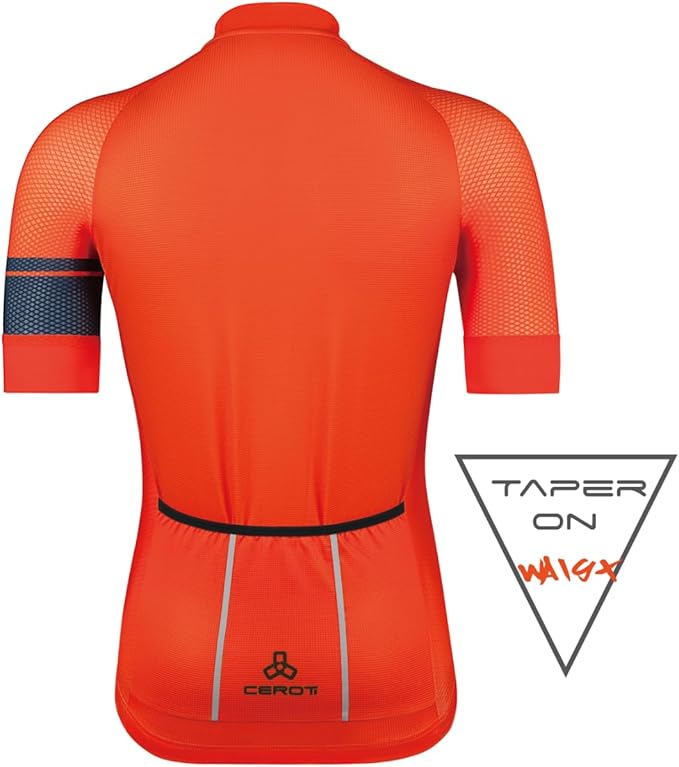 CEROTIPOLAR Snug Fit Men AirCool Cycling Jersey Bike Shirts UPF50+,PRO Dry Fit Light Weight Fabric