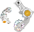 Single Speed Chain Tensioner Kit, CNC 6061 Aluminum Adjustable Tensioner with 11T Guide Pulley (Ceramic Bearing), Rear Derailleur Hanger Mount for Hardtail MTB, BMX, DJ & Folding Bikes