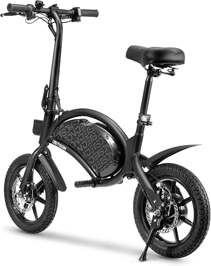 Jetson Bolt Electric Bike, Foot Pegs, Easy-Folding, Built-in Carrying Handle, Twist Throttle, Cruise Control, Up to 15.5 MPH, Range Up to 15 Miles, Ages 13+