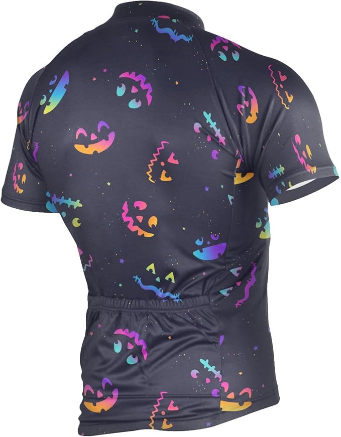 Men's Cycling Bike Jersey Short Sleeve Moisture Wicking, Breathable, Quick Dry Biking Shirt with 3 Rear Pockets