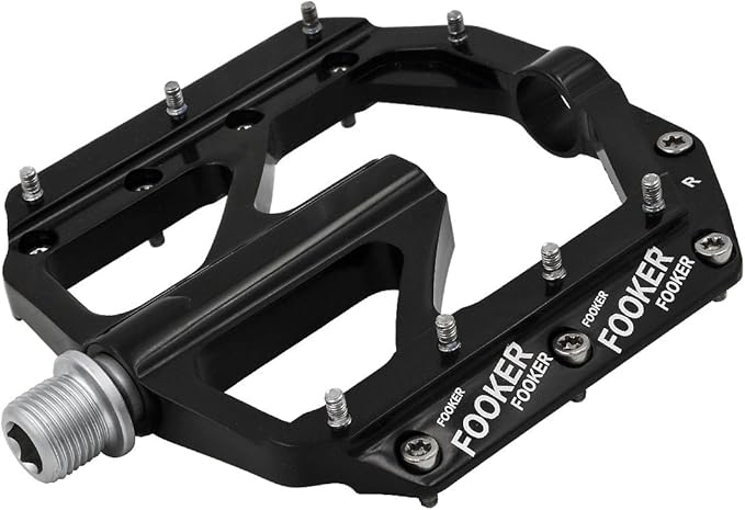 FOOKER Bike Pedals Non-Slip Aluminum Alloy MTB Mountain Bike Pedals 3 Bearing 9/16" for Road BMX MTB Bikes