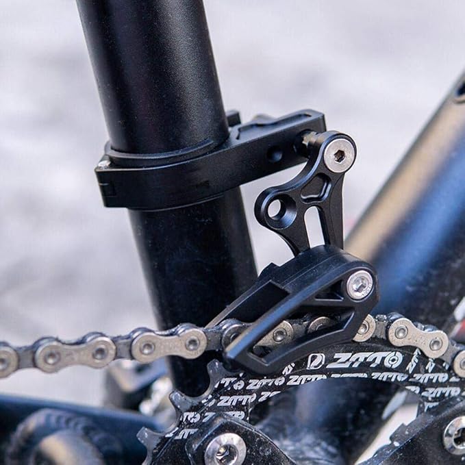 Chain Guide Mountain Bike, CYSKY MTB Chain Guide Direct Mount Chainring Guard Perfect for Most Bicycle Road Bike Mountain Bike BMX Fixie (Alloy Aluminum, Black)