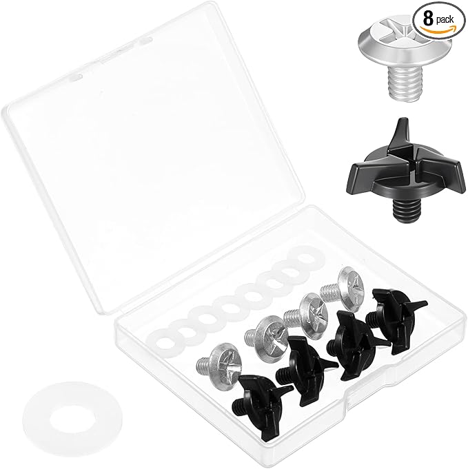 8 Pcs Motorcycle Helmet Visor Screws,Replacement Screw,Helmet Hardware Kit with Visor Clips Bolts for Bike and Motorcycle Helmets Accessories(Black, Silver)