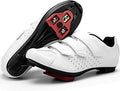 Men's Cycling Shoes – 2 & 3 Bolt Look Delta Cleat Spin Bike Shoes - Compatible with SPD Clips – Perfect for Indoor & Outdoor Road Cycling
