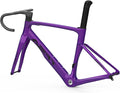 49/52/54/56cm Carbon Road Bike Frameset BSA BB68 Quick Release Frame Carbon Fiber Tapered Fork Disc Brake Frame Lightweight Thru Axle 12x100mm/12x142mm Internal Routing(Purple,56cm)
