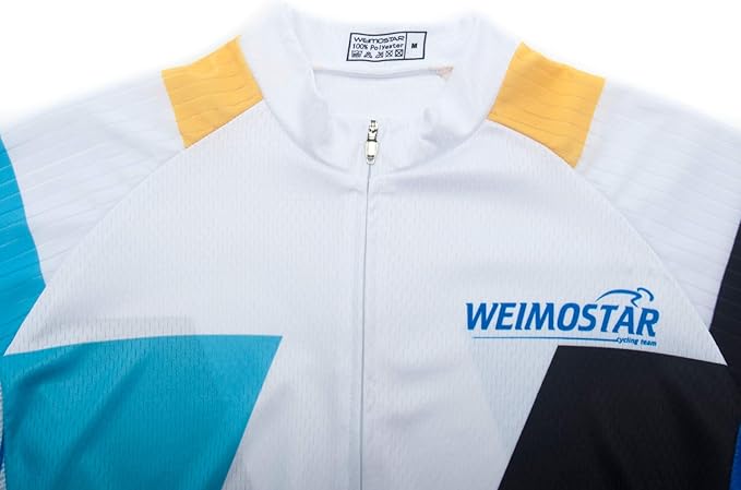 Cycling Jersey Men USA Summer Bike Short Sleeve 3-Pockets Breathable Quick-Dry Shirt S-3XL