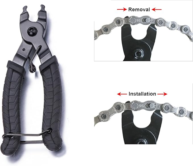 Universal Bike Chain Tool Kit with Bike Breaker Main Chain Pliers Chain Checker for Road MTB Bike 1-13 Speed Chain Disassemble Chain Splitter and Breaker