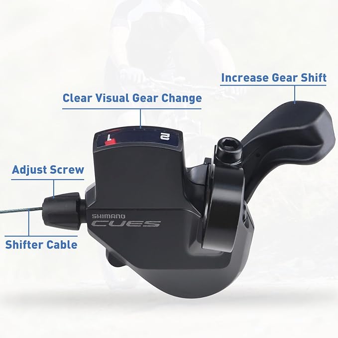 ZUKKA Bike Shifter Left SL-U6000-L 2 Speed Shifter Mountain Bicycle Folding Bike Commuter Bike