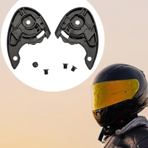 2 Units Motorbike Helmet Lens Base Replacement Black Installation Accessory Visor Plate