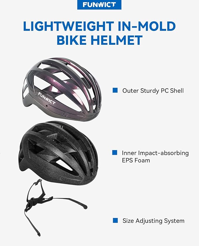 Adult Bike Helmet with Visor and Goggles for Men Women Mountain Road Bicycle Helmet Rechargeable Rear Light Cycling Helmet