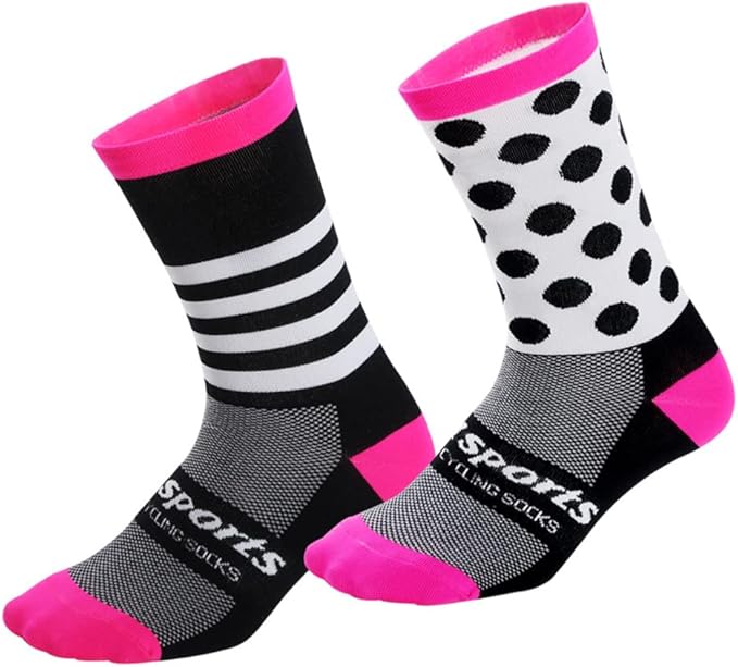 Cycling Socks Pro Mens Womens Riding Socks Bicycle Bike Sport Ankle Athletic Socks XC MTB BMX Black Pink Blue Green Orange