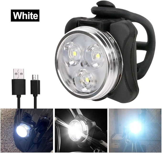 Rechargeable LED Bike Light Sets, Super Bright Front Headlights and Rear LED Bicycle Lights, 650mah Lithium Batteries