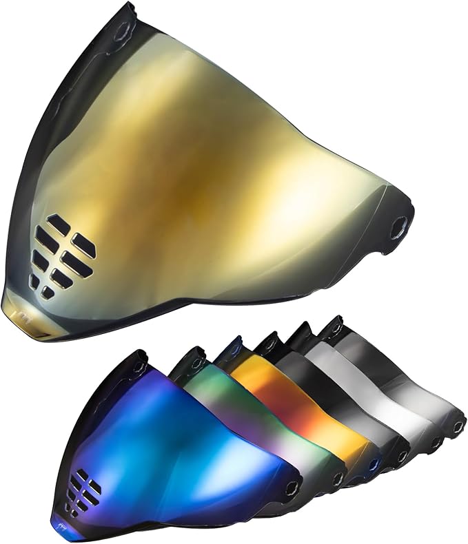 PSLER IC-06 visor- Icon Airflite Face Shield Motorcycle Helmet Visor Accessories Replacement for Icon Airflite IC-06，Transparent Gold