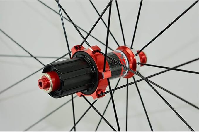 Carbon Fiber 700C Road Bikes Wheelset 40mm Aluminum Rim Front + Rear Wheel C/V Brake Quick Release 7 8 9 1011 Speed Matte