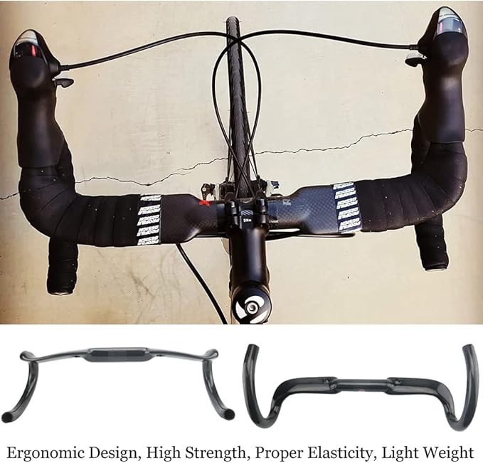 RXL SL Carbon Drop Handlebar - Aero Road Bike Handlebars, 3K Matte Black, 31.8x420mm