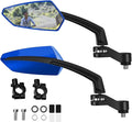 Addmotor Bike Mirrors, 1 Pair Bicycle Mirror Handlebar Mount, 360° Adjustable Rotatable Bike Mirror, HD, Safe Handlebar Rearview Mirror, Bike Accessories Bicycle Mirrors Set Blue