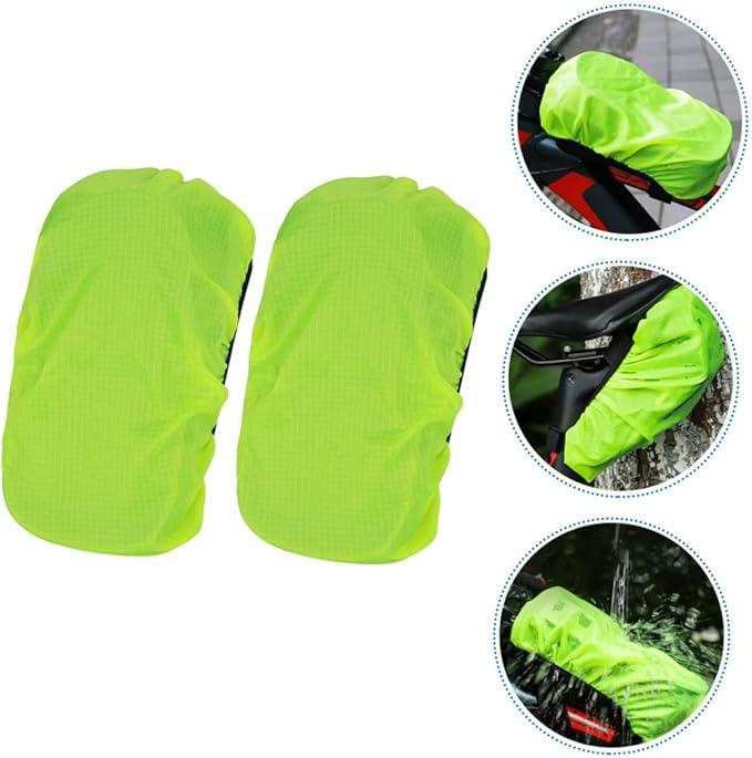 VANZACK Bike Handlebar Bag Rain Cover Waterproof Cycling Pouch for Mountain Bikes Outdoor Gear 2-Piece Set Compatible