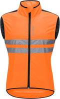 WOSAWE Men's High Visibility Cycling Wind Jacket Water Resistance Reflective Windbreaker