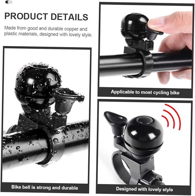 Toyvian Vintage Bicycle Bell for Boys and Girls Removable Handlebar Bell Sturdy Metal Horn for Scooter and Mountain Bike for Boys and Girls Riding Accessories