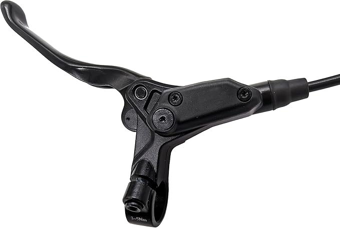 Mountain Bike Hydraulic Brake 2-Pistons, Left Front 1000mm Right Rear 2000mm Adapter Aluminum Alloy Hydraulic Bike Brakes, PM Adapter, Resin Pads, Black (Front&Rear PM)