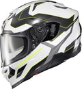 ScorpionEXO T520 Full Face Touring Motorcycle Helmet with Bluetooth Ready Speaker Pockets DOT ECE Approved Zuse (White/Hi-Viz - Medium)