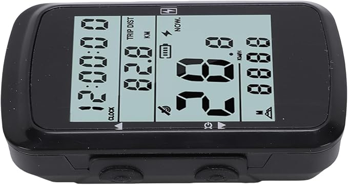 Focket GPS Bike Computer, 2.4in LCD Wireless Speedometer with Auto Satellite Time Calibration 1200mAh Battery Bike Odometer for Cycling Mountain Biking
