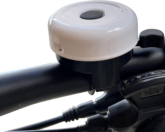 Bike Bell Classic Bicycle Bell with Loud Clear Sound, White and Black, for Adults and Kids, Easy Mount Design
