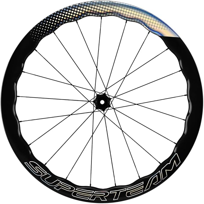 SUPERTEAM Carbon Fiber Tubeless Wheelset 700c Road Bike Disc Brake Wheel 50/28mm UD Glossy