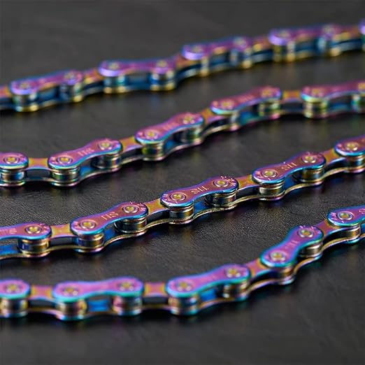11 Speed Bike Chain Rainbow Chain for Bike 1/2" x11/128 116 Links Lightweight Bicycle Chain，Bike Chains MTN BTX MTB Mountain Bike Road Bicycle Chain