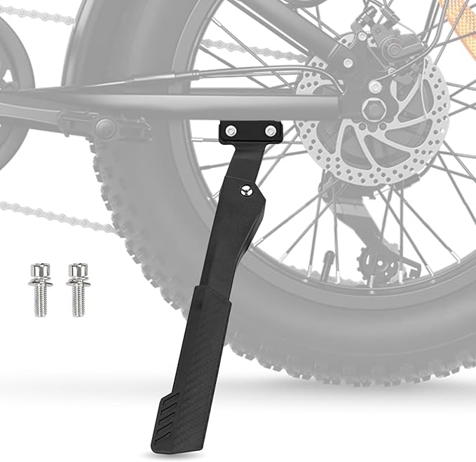 Bike Kickstand Heavy Duty Rear Mount Kick Stand for 40mm 26-29 Inch Aluminum Kickstand for Adult Kids Bike Mountain Bike Ebike Mini Bike Electric Dirt Bike MTB Carbon Fiber Style