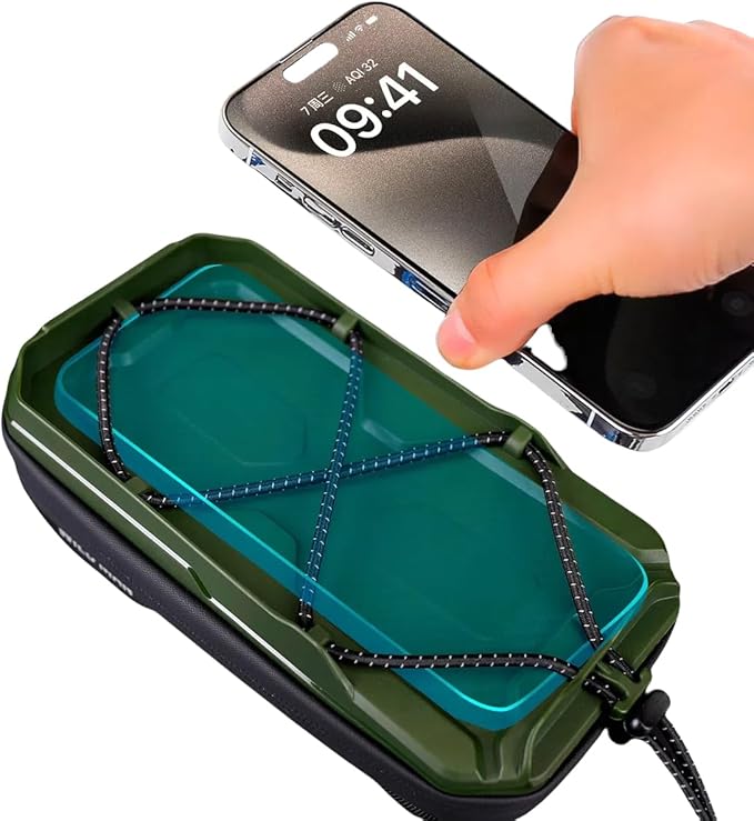 WILD MAN Bike Handlebar Bag Bicycle Bags for Cycling Bike Front Pouch Bag Phone Holder Mount Compatible with Phones Under 6.8”(GX330,Yellow)