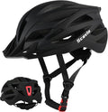 Adult Mountain Bike Helmet with Rear Light Adjustable Dial, Removable Visor - CPSC 1203 Certified Lightweight Bicycle Helmet for Urban-Commute, Road & MTB for Men, Women, Youth