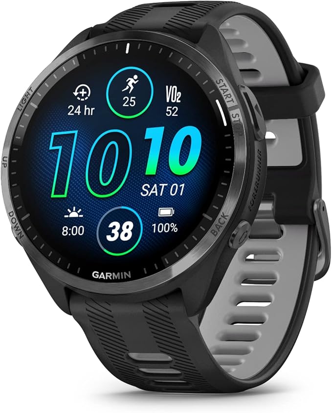 Garmin Forerunner 965 Advanced GPS Multisport Touchscreen Smartwatch, Black | Heart Rate Monitor, Training Stats, On-Device Workouts, Up to 13 Day Battery Life with Signature Series Power Bundle