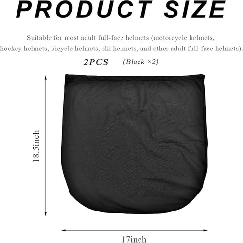 2 PCS Motorcycle Helmet Bag, Helmet Protection Drawstring Bag Made of Nylon Cloth, Large Capacity Helmet Storage Bag for Motorcycle Bicycle, Universal Motorcycle Accessories (Black)