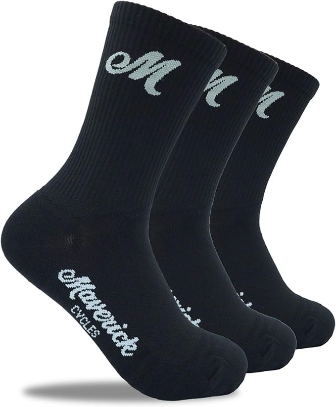 Bike PRO Compression Cycling Socks 1/2/3 Pairs, Crew Hiking Running Athletic Socks