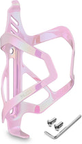 Corki Cycles Heavy Duty Bike Water Bottle Holder, Lightweight Aluminum Cage Shockproof Design for Road Mountain Gravel Bikes, Holds 18-30 oz, 1-Pack Iridescent Pink