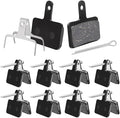8 Pairs Bike Brake Pads Compatible With Tektro Shimano Trp Deore - High Performance Disc Brakes for Mountain Bike With Spring (Black Semi-Metallic)