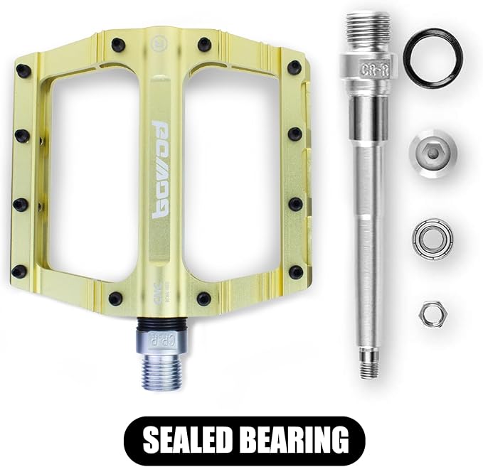 Bike Pedals 9/16" Lightweight Non-Slip Bicycle Platform Pedals - Fits Most Adult Bikes & Mountain Bikes &MTB, Road Bikes and Slip-Resistant Design