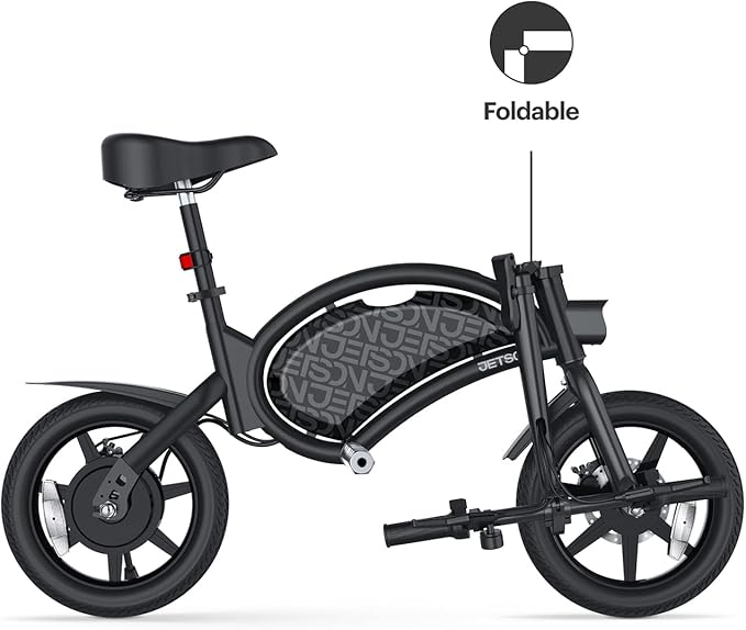 Jetson Bolt Electric Bike, Foot Pegs, Easy-Folding, Built-in Carrying Handle, Twist Throttle, Cruise Control, Up to 15.5 MPH, Range Up to 15 Miles, Ages 13+