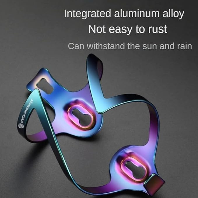 Alloy Aluminum Lightweight Bike Water Bottle Cage Water Bottle Holder for Road Bikes Easy to Install (Dazzling Color)