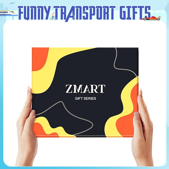 Zmart Transportation Gifts for Men Women - Airplane Cycling Race Car Socks for Adult