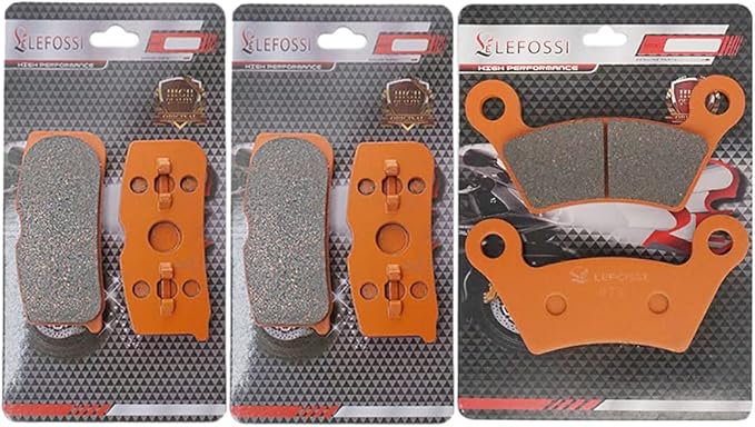 Front and Rear Brake Pads Compatible with for can am Spyder RS RS-S RT RT-S ST F3 F3-S F3-T 2008 2009 2010 2011 2012 Carbon Fiber Brake Pads Replacement Kits Sets FA474F FA473R