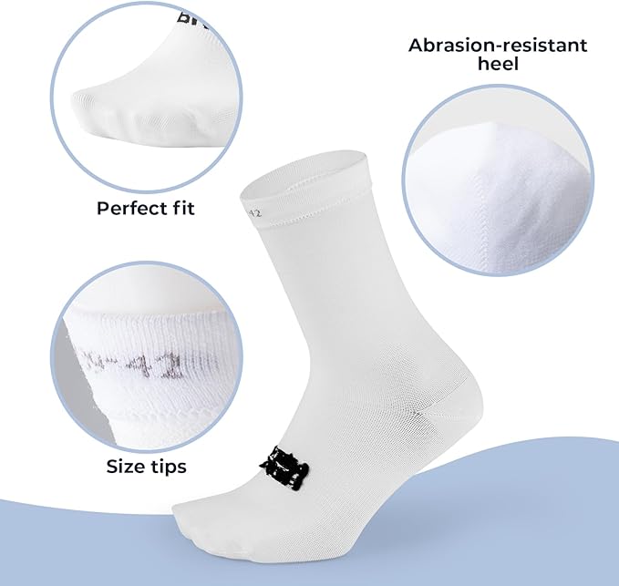 ROCKBROS Aerodynamic Cycling Socks with Wear-resistant Heel, VNS Halloween Series Breathable Athletic Crew Socks, 2 & 3-Pack