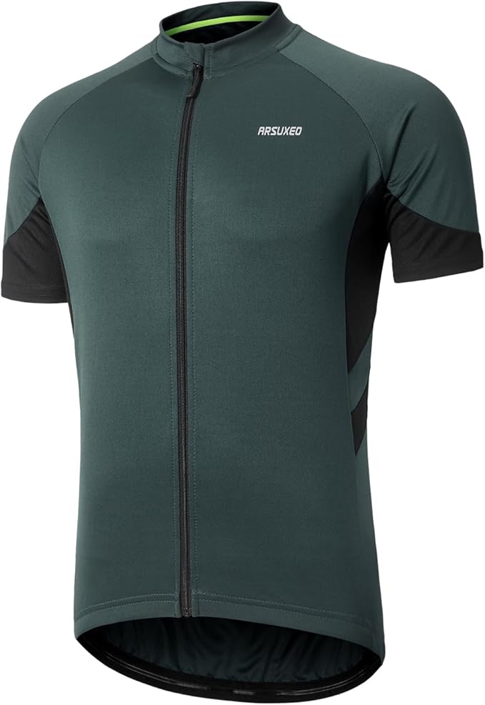 ARSUXEO Men's Short Sleeves Cycling Jersey Bicycle Biking Bike Shirt 636